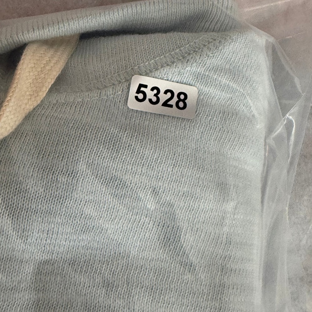Faherty Light Blue Hooded Sweatshirt with White Stripe - Picture 7 of 7